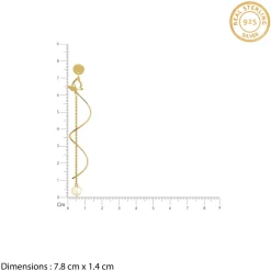 Golden Pearl Reverie Dangler Earrings