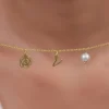 Golden Pearl Rosey Personalised Bracelet