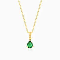 Golden Peridot Dream Pendant With Link Chain