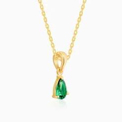 Golden Peridot Dream Pendant With Link Chain