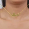 Golden Personalised Birdie Initial Necklace