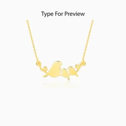 Golden Personalised Birdie Initial Necklace