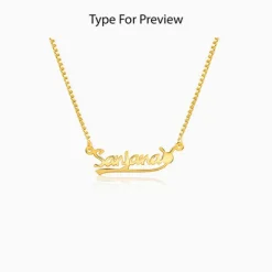 Golden Personalised Bunny Necklace
