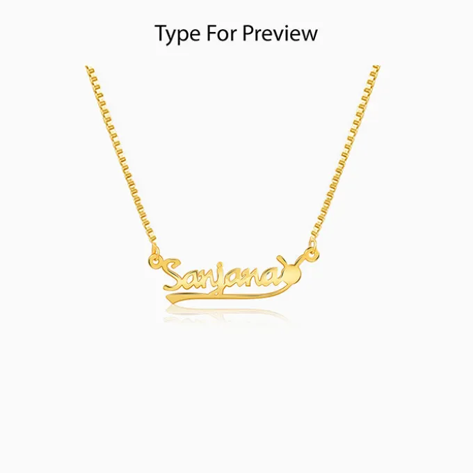 Golden Personalised Bunny Necklace