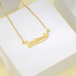 Golden Personalised Bunny Necklace