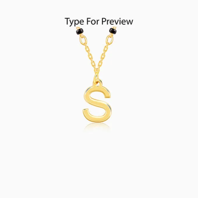 Golden Personalised Cherished Initial Mangalsutra