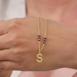 Golden Personalised Cherished Initial Mangalsutra