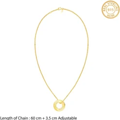 Golden Personalised Circular Pendant For Him