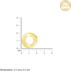 Golden Personalised Circular Pendant For Him