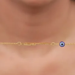 Golden Personalised Classic Evil Eye Bracelet