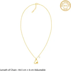 Golden Personalised Classic Heart Necklace