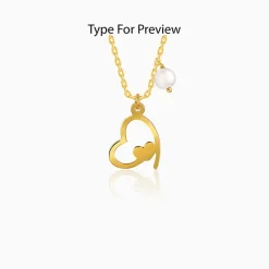 Golden Personalised Classic Heart Necklace