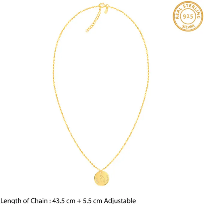 Golden Personalised Coin Pendant
