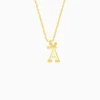 Golden Personalised Crown Initial Pendant