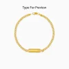Golden Personalised Cuban Bracelet for Him