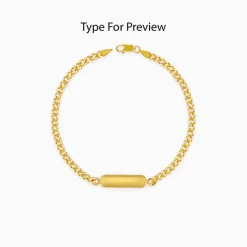 Golden Personalised Cuban Bracelet for Him