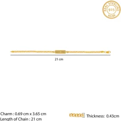 Golden Personalised Cuban Bracelet for Him