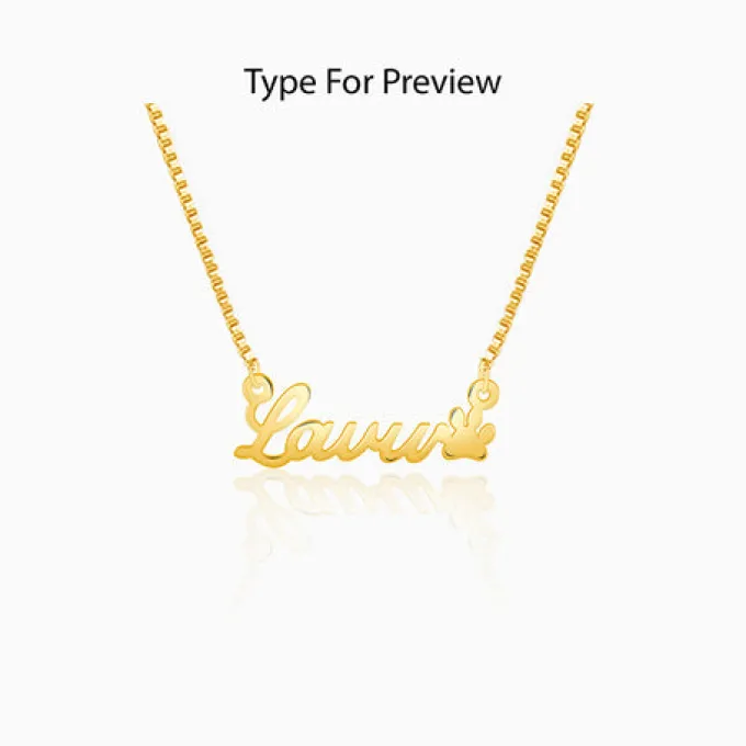 Golden Personalised Dog Lover Necklace