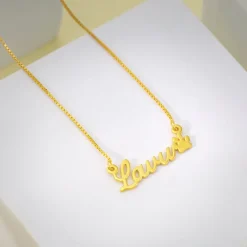 Golden Personalised Dog Lover Necklace
