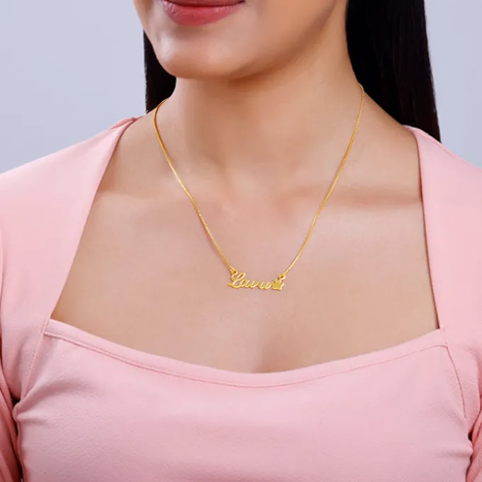 Golden Personalised Dog Lover Necklace