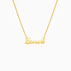 Golden Personalised Dog Lover Necklace