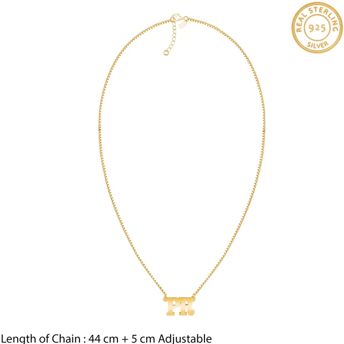 Golden Personalised Dual Initial Necklace