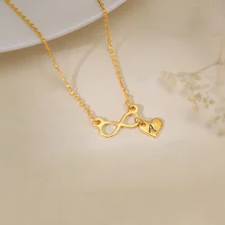 Golden Personalised Endless Echo Necklace