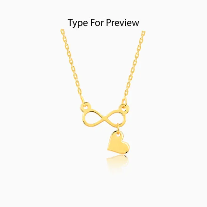 Golden Personalised Endless Echo Necklace