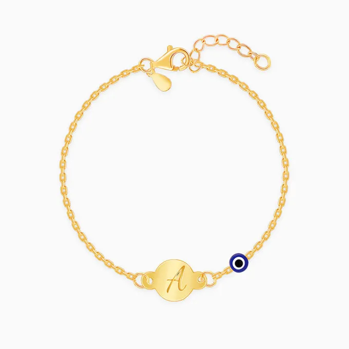 Golden Personalised Envy Gaze Kids Bracelet (2 - 8 Years)
