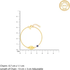 Golden Personalised Envy Gaze Kids Bracelet (2 - 8 Years)