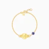 Golden Personalised Envy Gaze Kids Bracelet (0 - 2 Years)