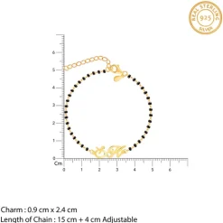 Golden Personalised Eternal Initial Mangalsutra Bracelet