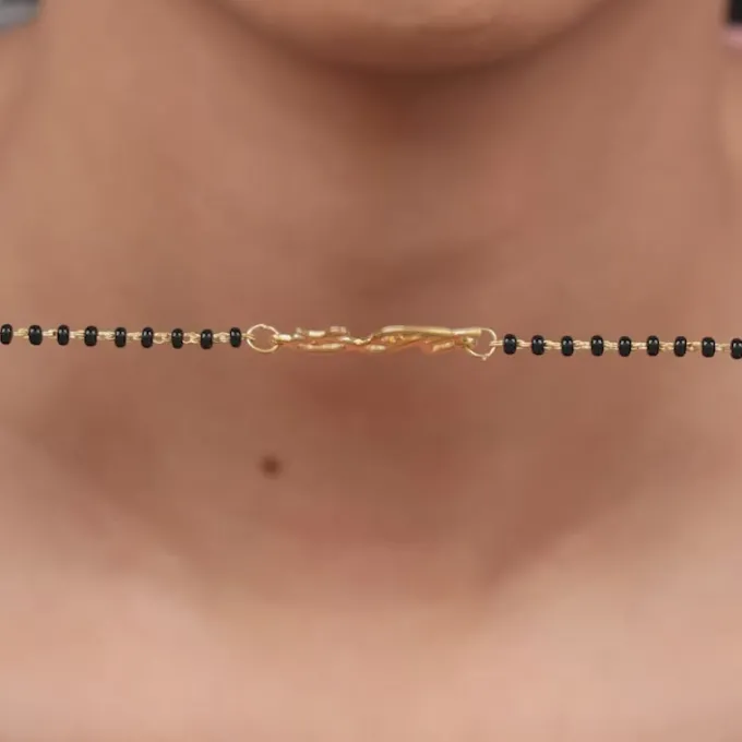 Golden Personalised Eternal Initial Mangalsutra Bracelet