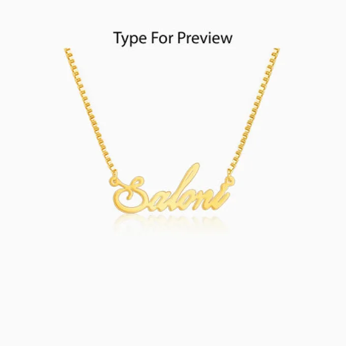Golden Personalised Eternal Necklace