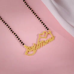 Golden Personalised Heart Name Mangalsutra