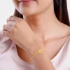 Golden Personalised Hexagon Initial Bracelet