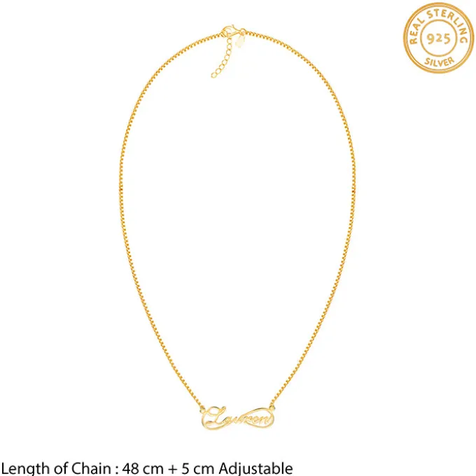Golden Personalised Infinite Promises Pendant