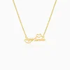 Golden Personalised Infinite Love Pendant