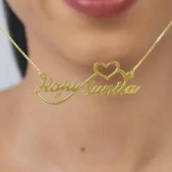 Golden Personalised Infinite Love Pendant