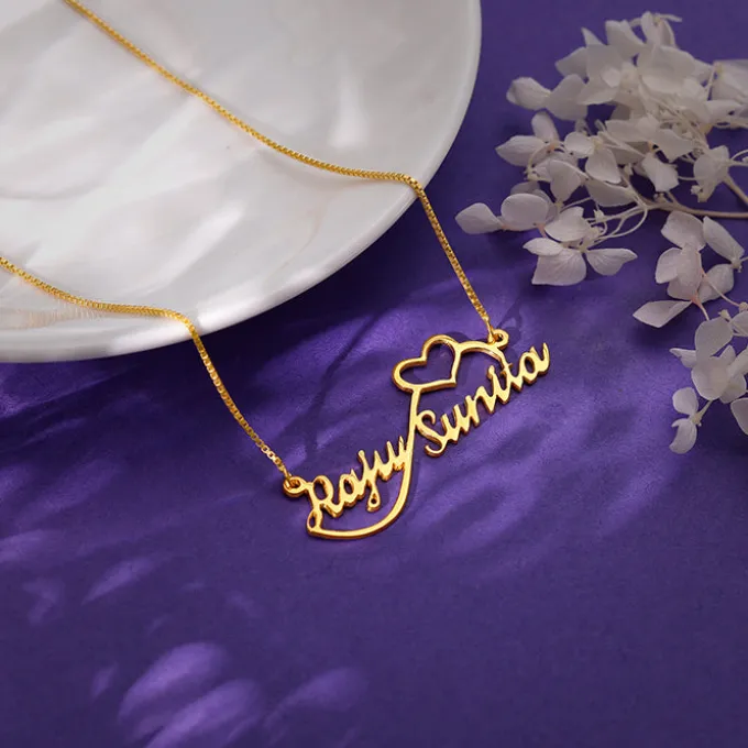 Golden Personalised Infinite Love Pendant