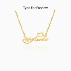 Golden Personalised Infinite Love Pendant