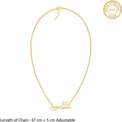 Golden Personalised Infinite Love Pendant