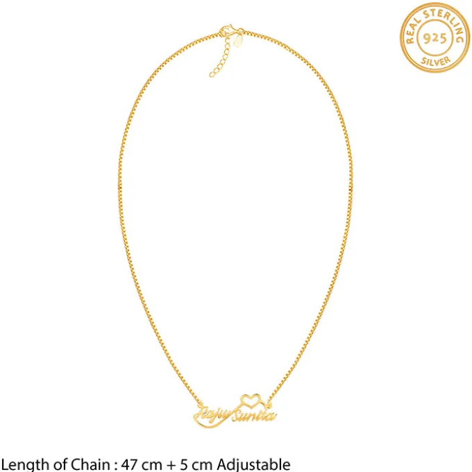 Golden Personalised Infinite Love Pendant