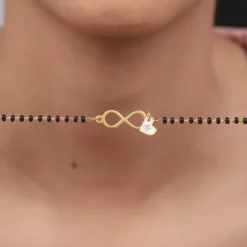 Golden Personalised Infinity Love Mangalsutra Bracelet
