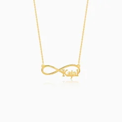 Golden Personalised Infinity Name Necklace