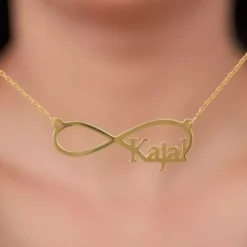 Golden Personalised Infinity Name Necklace
