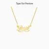Golden Personalised Infinite Moments Necklace