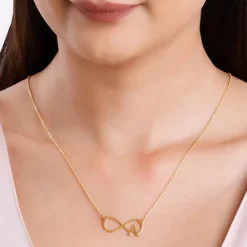 Golden Personalised Infinity Initial Necklace