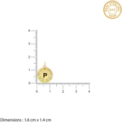 Golden Personalised Initial Grace Pendant with Link Chain