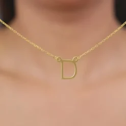 Golden Personalised Initial Necklace